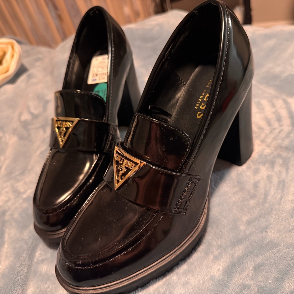 Guess Black Patent Leather Heels